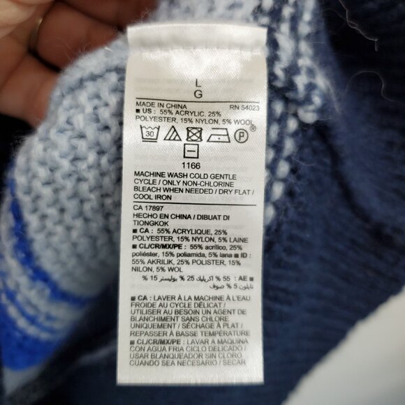 Old Navy Womens L Rainbow Striped Sweater Multicolor Knit Colorful Preppy Casual - Picture 14 of 16